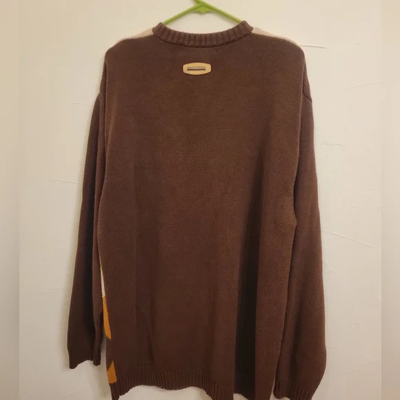 VINTAGE PHAT FARM OVERSIZED ARGYLE SWEATER Sz XL - Picture 4 of 8
